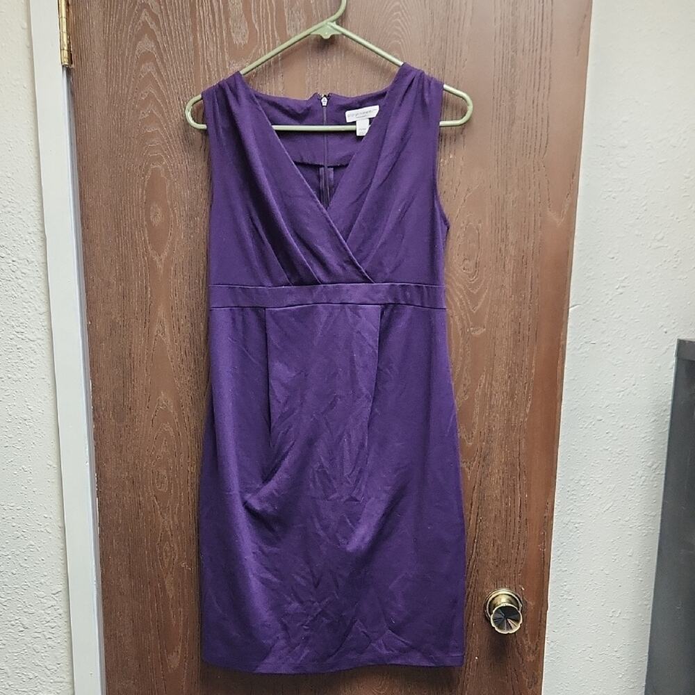 Liz Lange Deep Purple Midi Dress